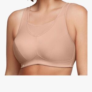 Like New Glamorise Cafe Color Full Figure Wirefree Sports Bra